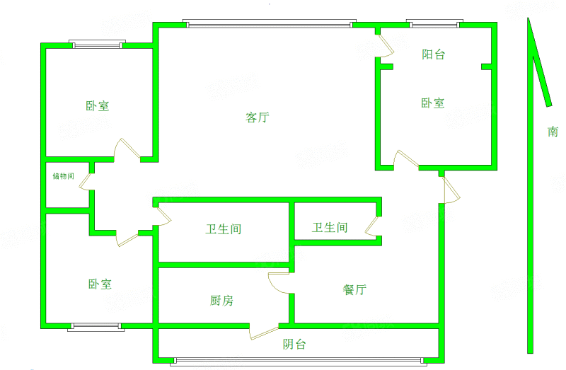 金岁小区2室2厅2卫167.3㎡北228万