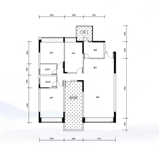 盛东江山赋4室2厅2卫163.17㎡南北490万