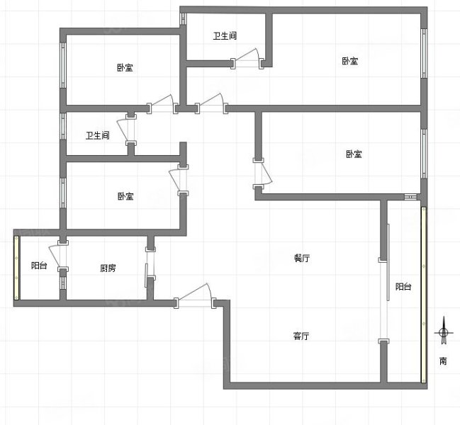 桂语九里(南区)4室2厅2卫145.44㎡南北153万