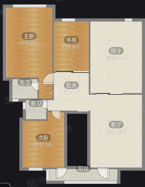 阳光香榭花园5室2厅3卫236㎡西南110万