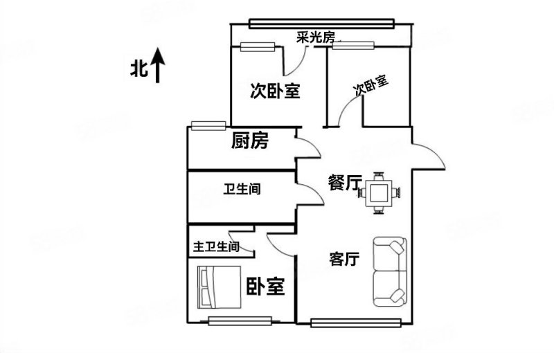 外滩叁号3室2厅2卫126.5㎡南北189万