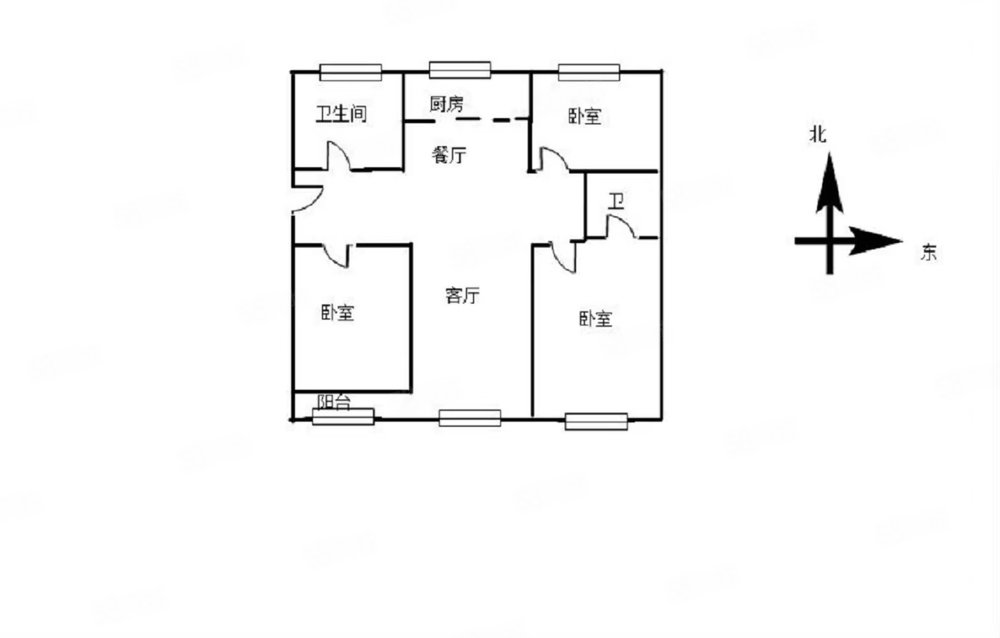 华龙府邸3室2厅2卫138㎡南北75万