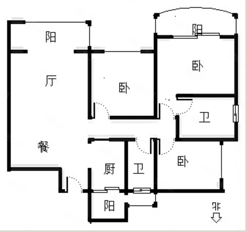 武海中华名城3室2厅2卫103.47㎡南79.8万