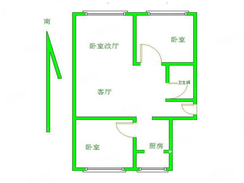 新兴小区(东区)3室2厅1卫89.6㎡南北165万