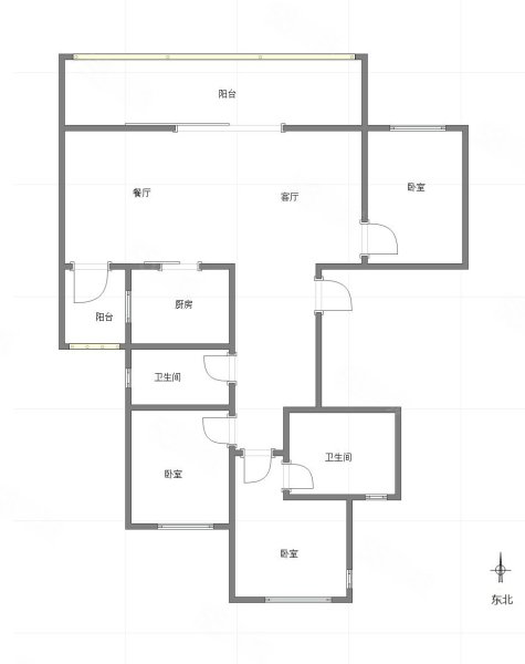 保利堂悦芷若园3室2厅2卫121.84㎡东北158万