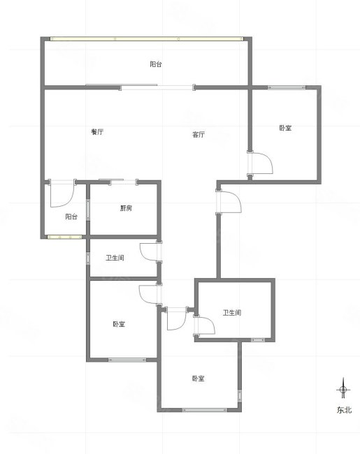 保利堂悦芷若园3室2厅2卫121.84㎡东北158万