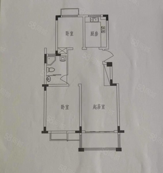 城东花园南区2室2厅1卫104㎡南北109.8万