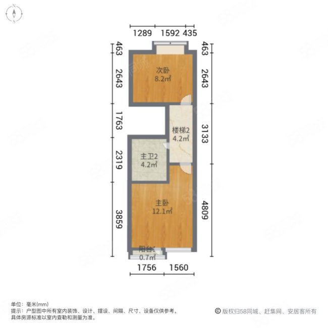 奥林花园雍景苑2室2厅2卫92.17㎡南北92万