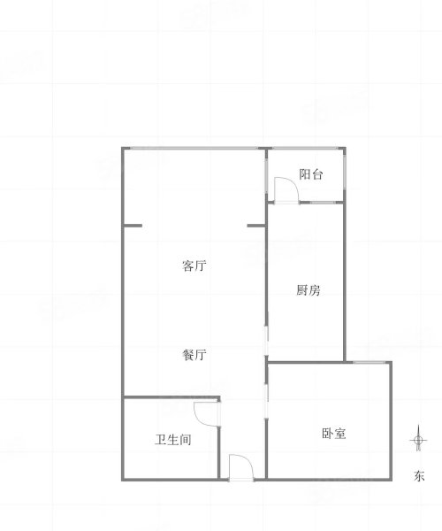 西城广厦1室1厅1卫45.46㎡南35万