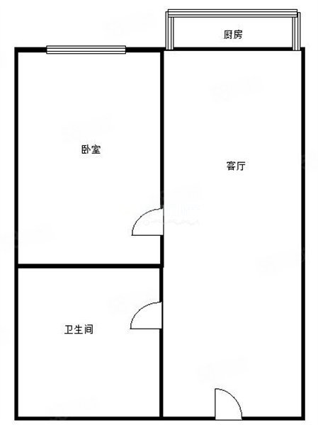 大众新城(三期)1室1厅1卫49㎡南49万