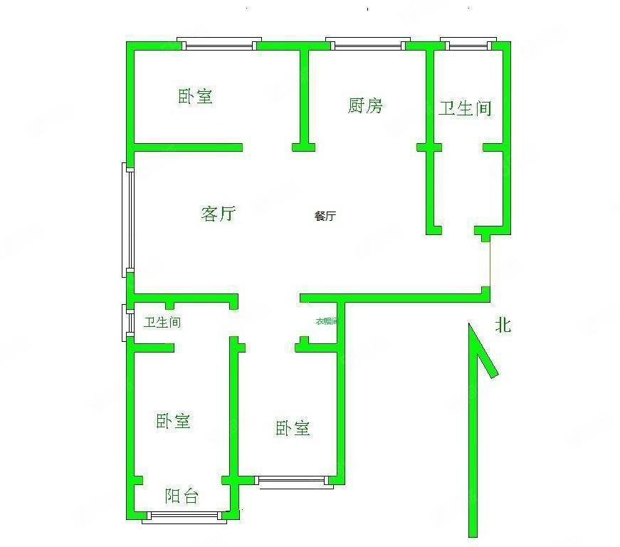 领秀世纪城3室2厅2卫129㎡南北79万
