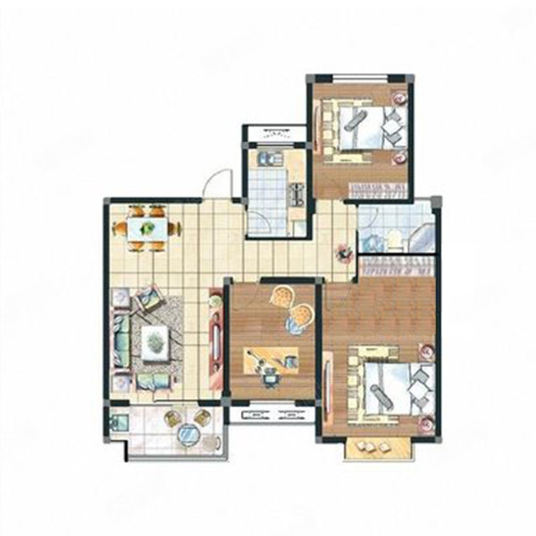 红旗路小区3室2厅1卫97㎡南北36.8万