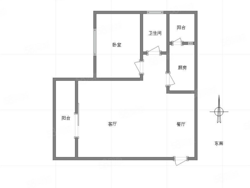 渝富滨江首岸1室1厅1卫92.38㎡南北108万