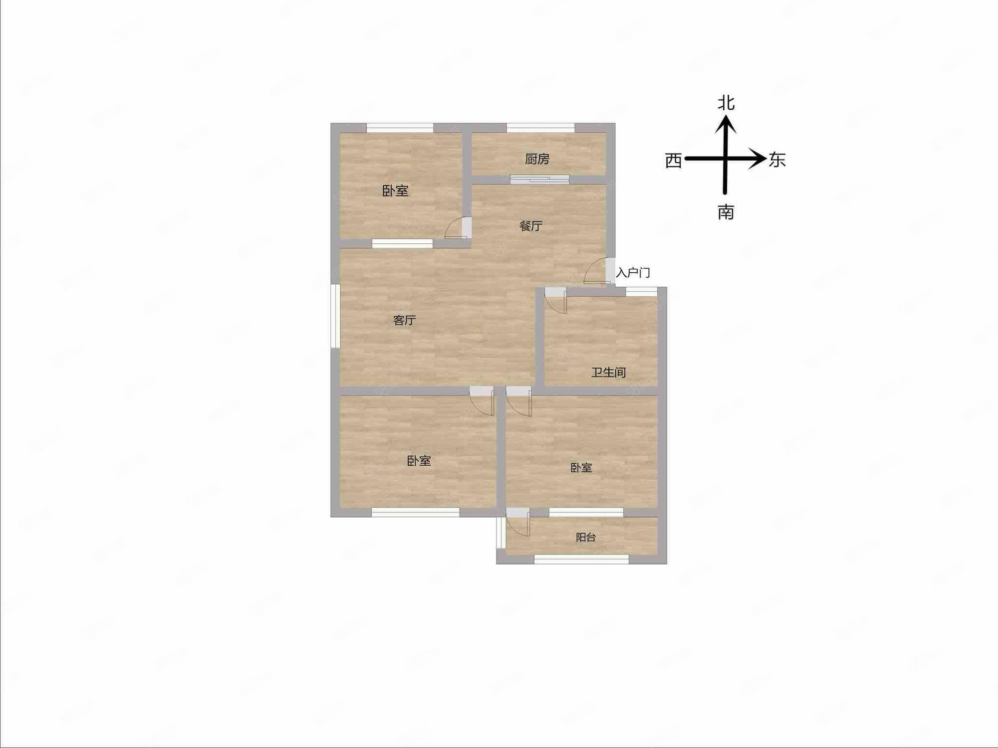 卫校宿舍(奎文)3室2厅1卫113.99㎡南79.8万