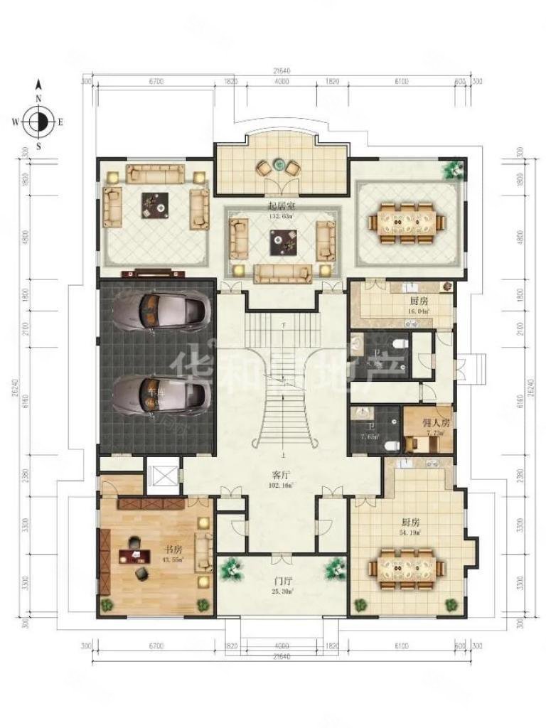 財(cái)富公館6室4廳8衛(wèi)1500㎡南北8400萬