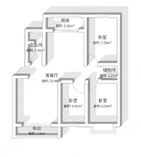 滨江国际花苑(14-112号)3室2厅2卫126㎡南北116万