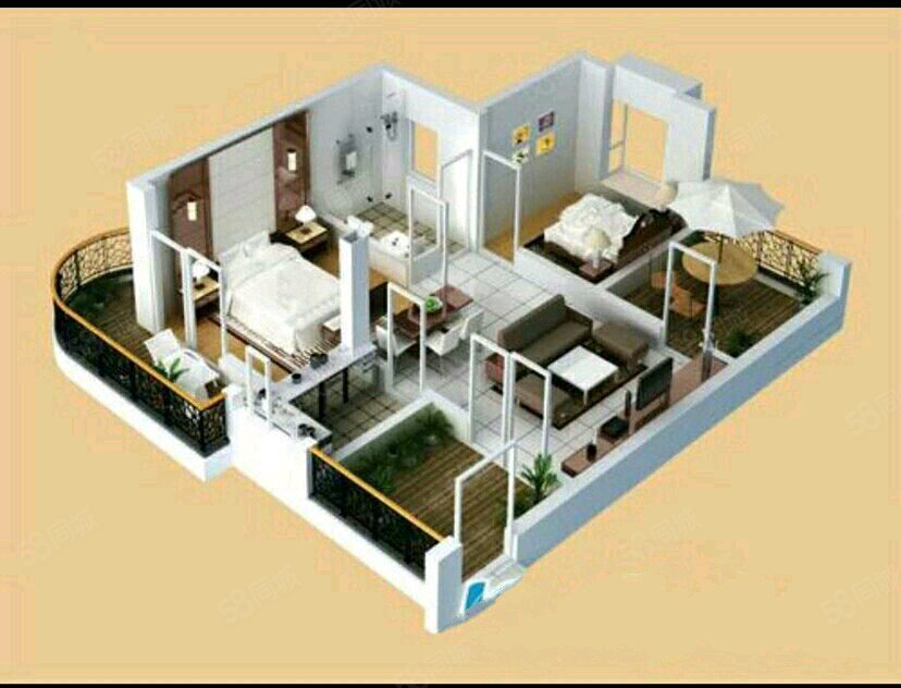 凤凰香郡2室2厅1卫86㎡南北45万