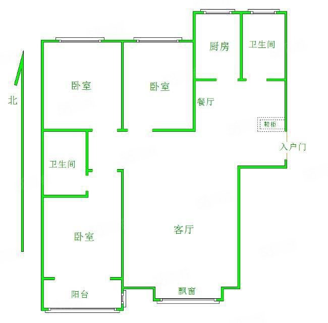 上湖名郡(南区)3室2厅2卫128㎡南北127万