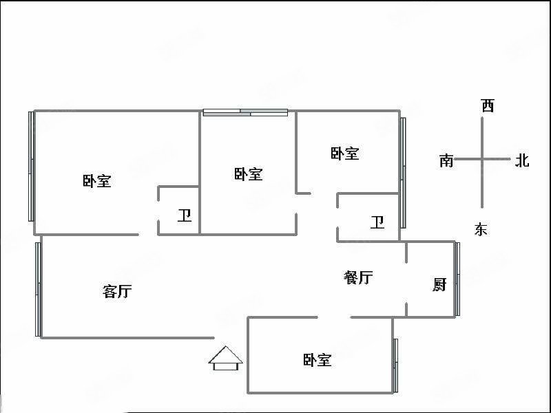 中原世纪苑4室2厅2卫127㎡南北66万