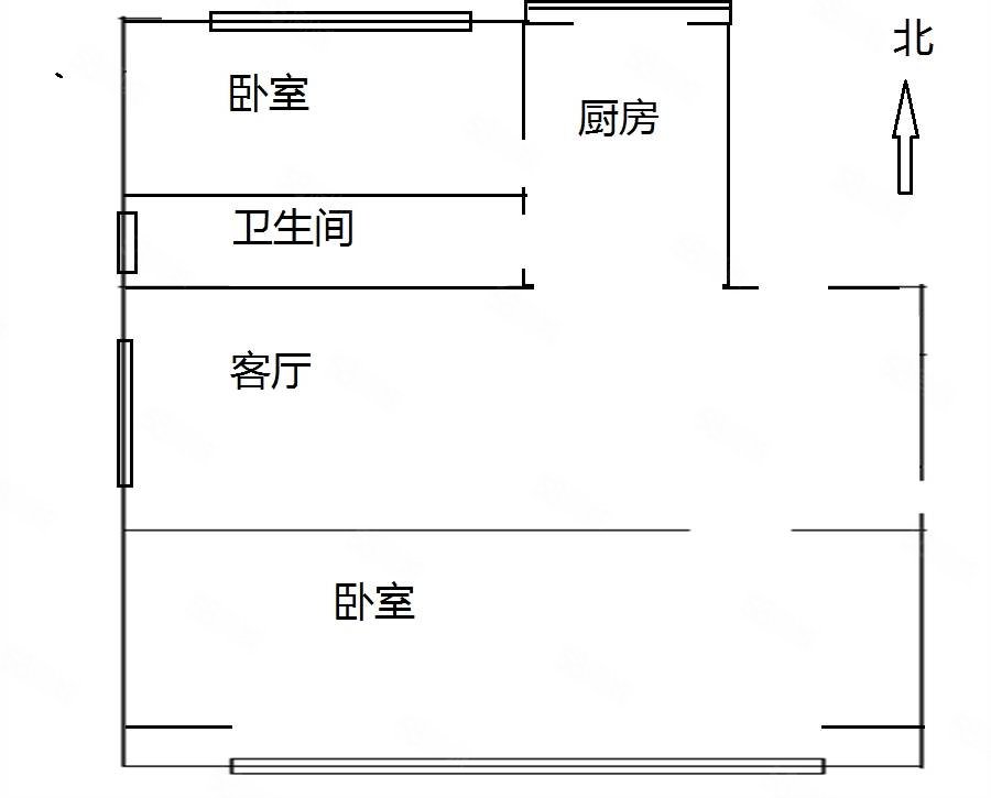 银领家园(南区)2室2厅1卫76.96㎡南北128万