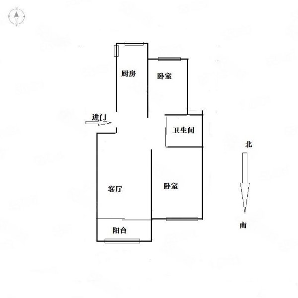 华欣家园2室2厅1卫80.85㎡南北550万