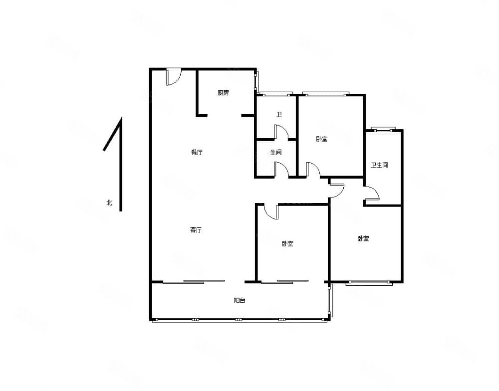 建业大城小院3室2厅2卫120㎡南北69万