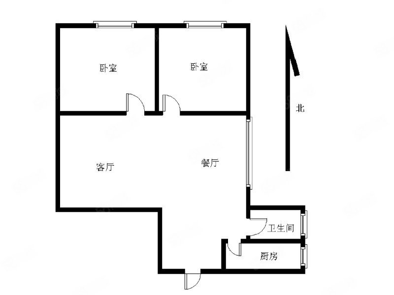 玲珑雅居2室2厅1卫72㎡南北60万