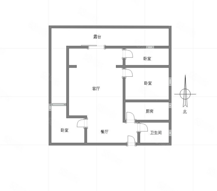 盛美居3室2厅1卫88.24㎡北77万