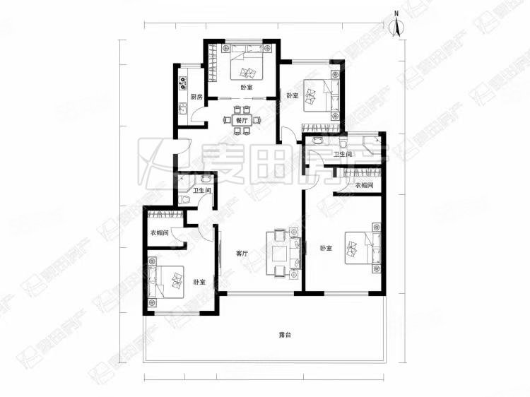 金隅翡麗華庭4室2廳2衛(wèi)161.87㎡南北999萬