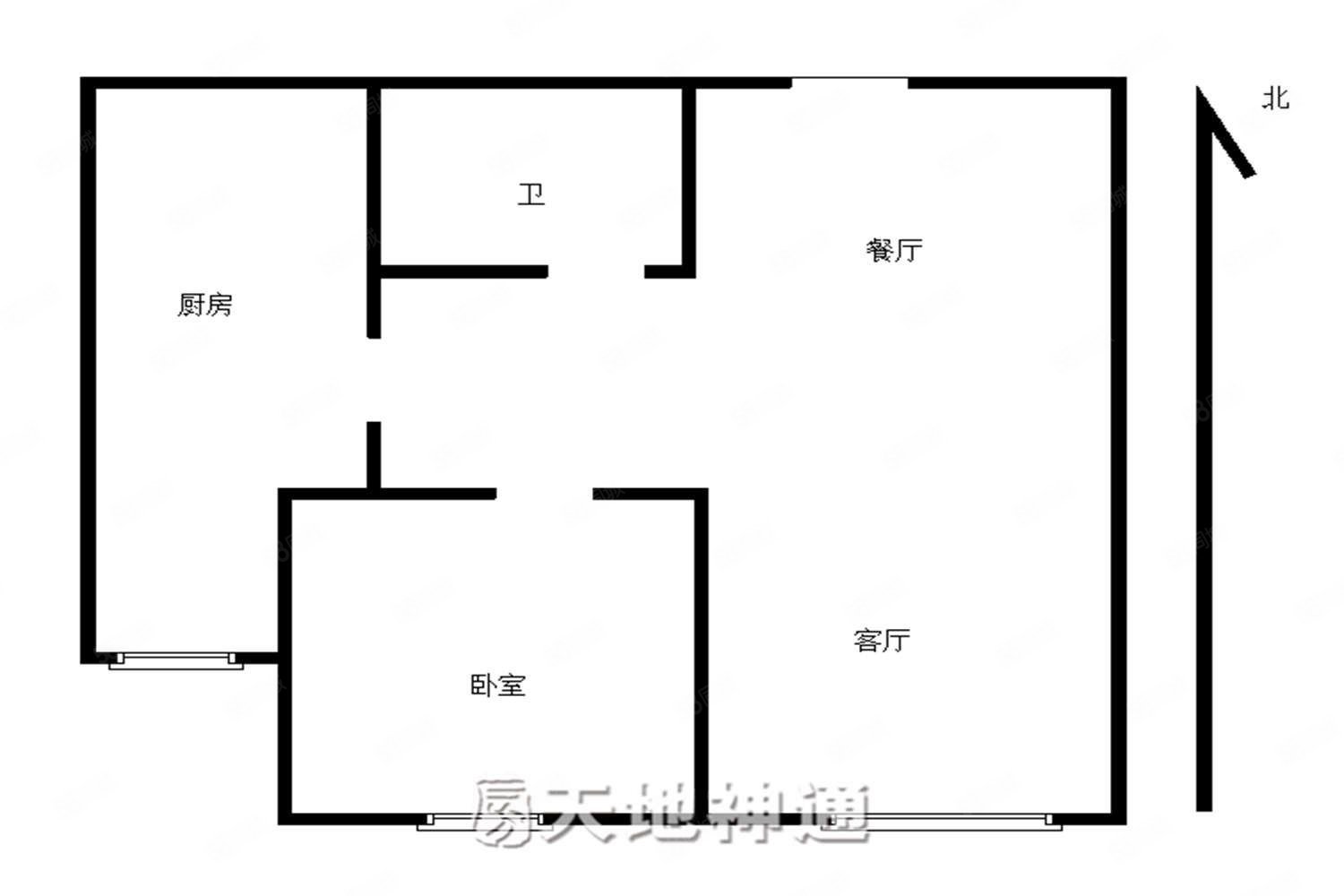 雁棲一品園(A區(qū))1室1廳1衛(wèi)79.32㎡南135萬