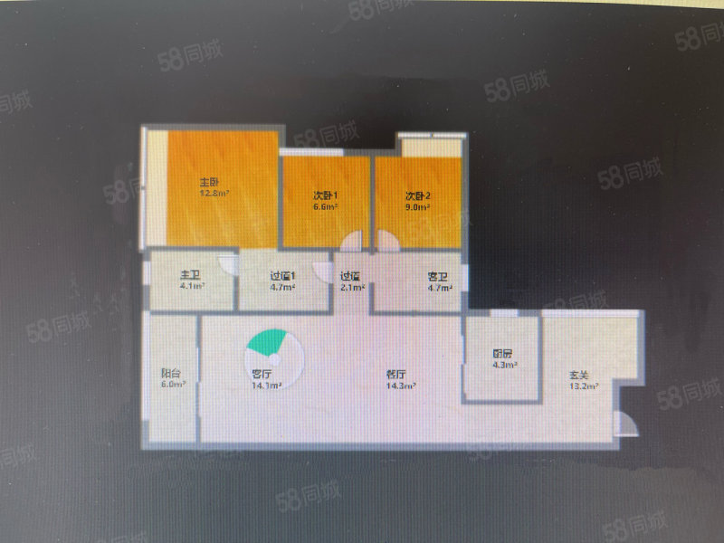 碧桂园城市之光3室2厅2卫103㎡南55万