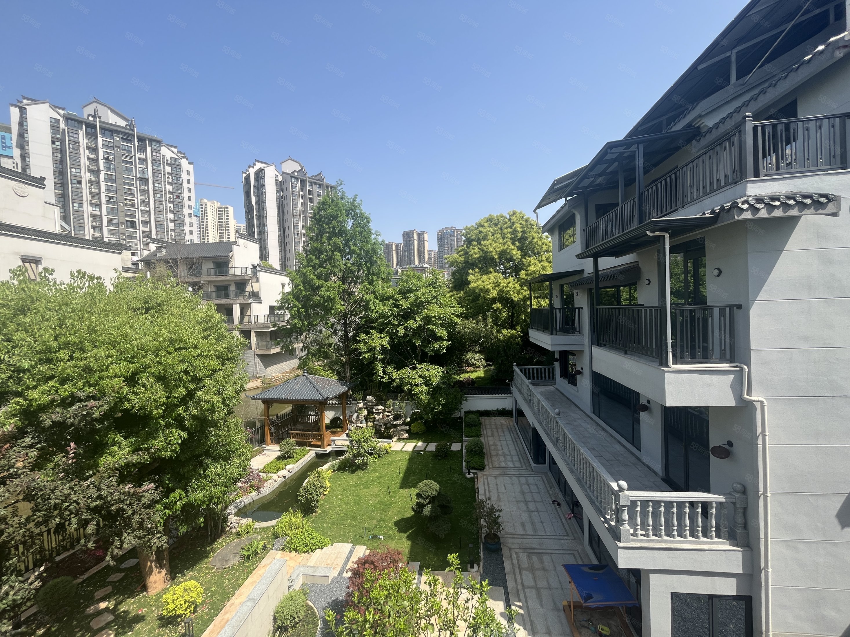 【10图】洋湖湿地公园 汀湘十里 中式风格别墅区 花园周正南北通透,汀