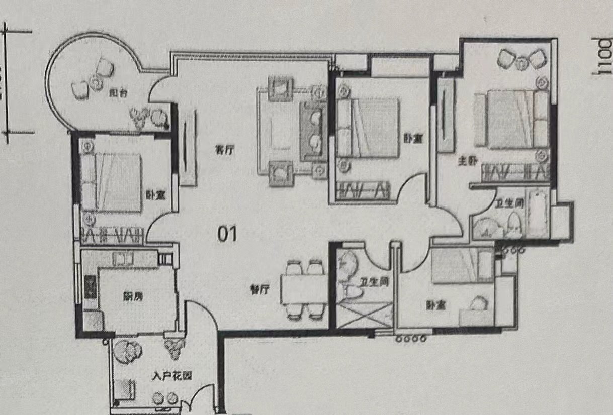 光大花园二期4室2厅2卫139.58㎡南北890万