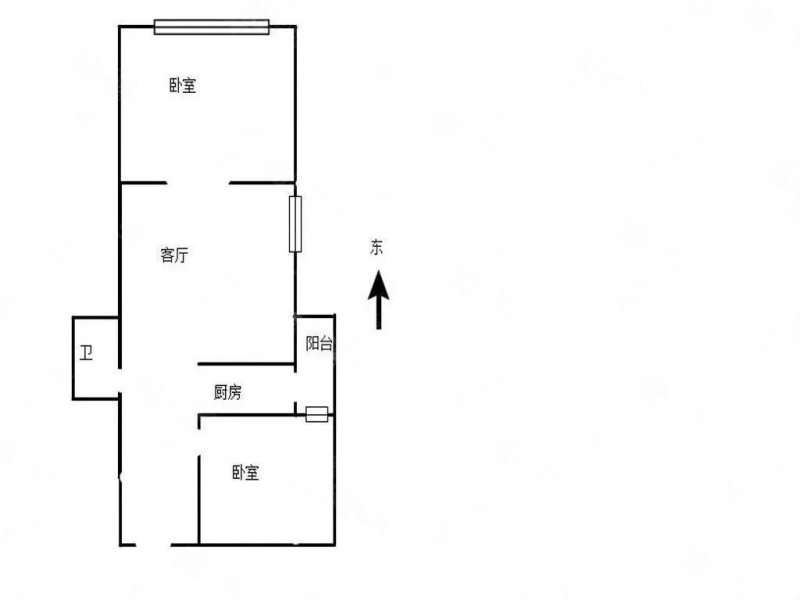 傲城大厦2室2厅1卫97㎡南北91万