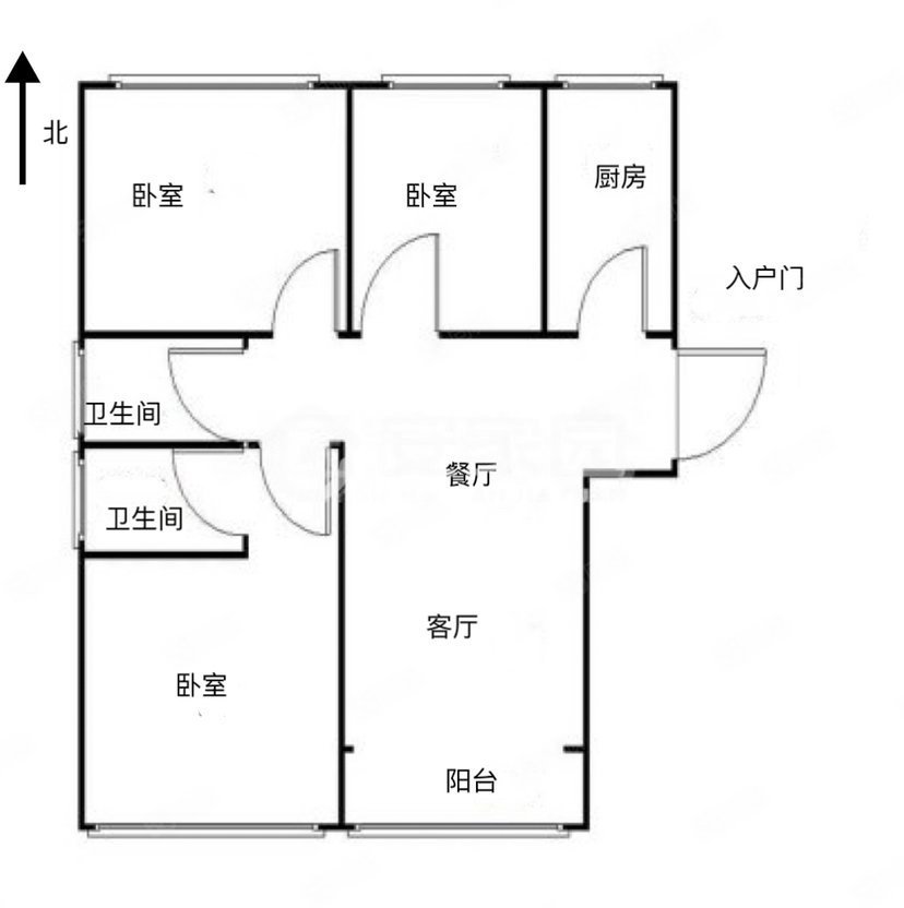 雍景台3室2厅2卫122㎡南北81.6万