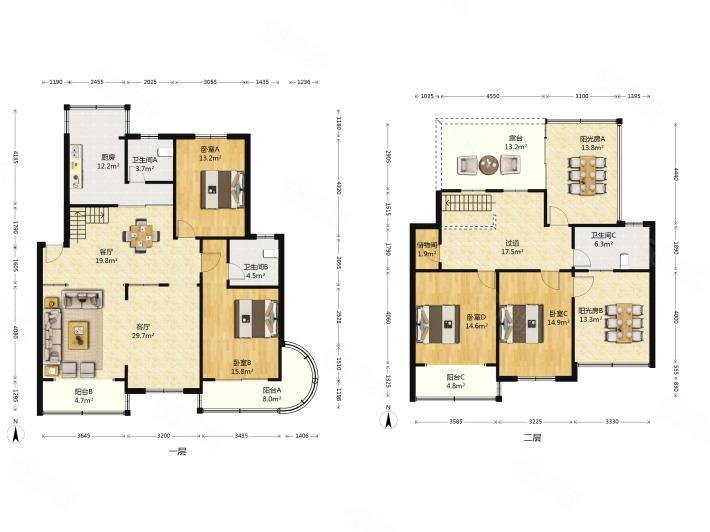 壹品湾一楼!少量户型!可做二层复式
