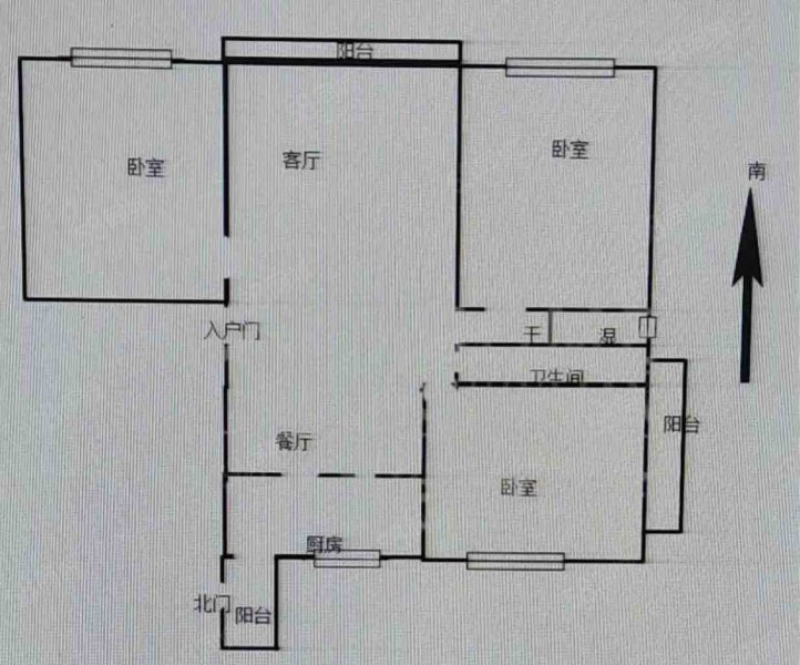 荣盛水岸花语(二期)3室2厅1卫110.6㎡南北120万