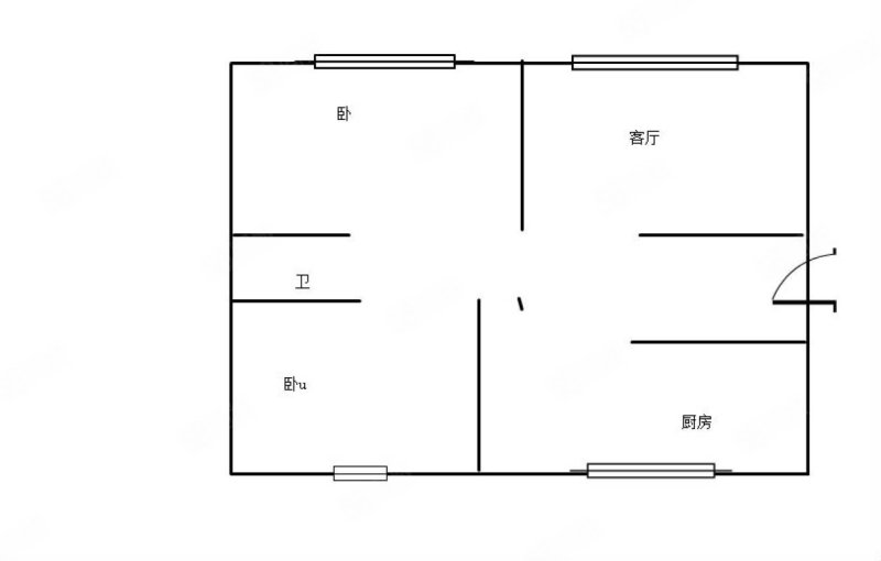 永红小区2室1厅1卫53㎡南北17万