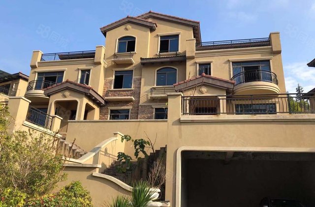 龙洲岛边位别墅,一楼老人房,2,3楼带大露台,落地玻璃采光好