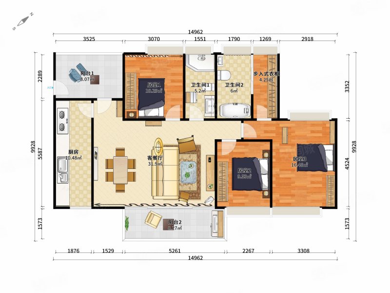 华润城润府三期大三房出售