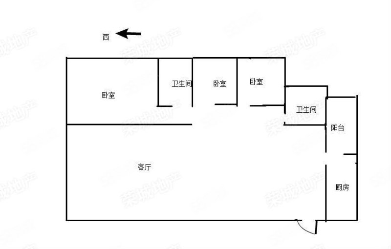 保利大家3室2厅2卫113.38㎡西北125万