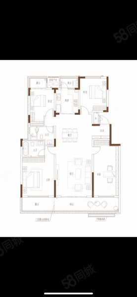 长房岭秀时代4室2厅2卫157㎡南北268万