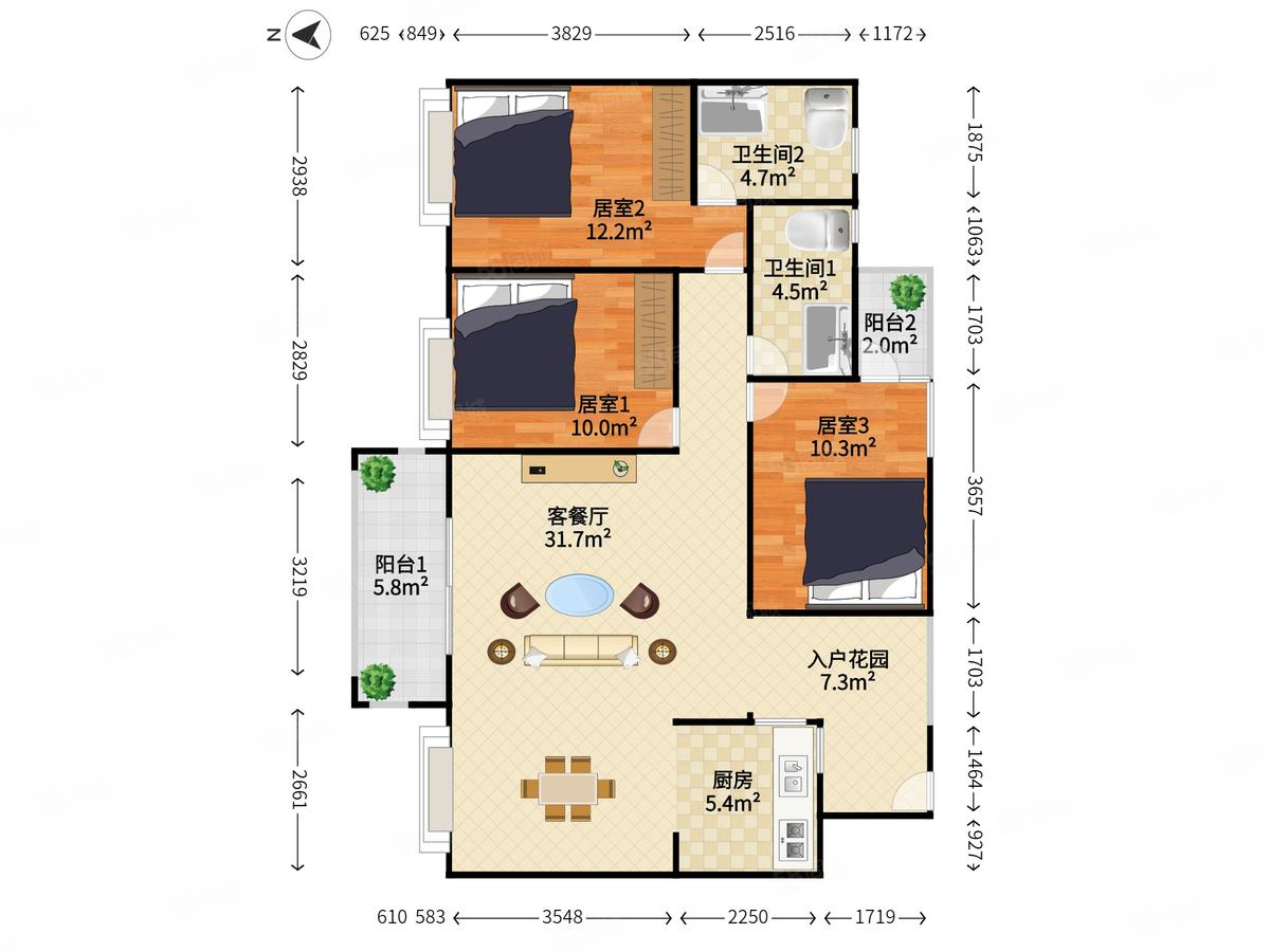 【10图】新上直降30万~中央郡~买3房2卫~富港花园~蜜柚~时代长岛,中央