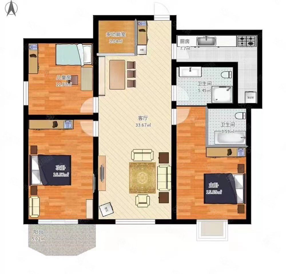 龙山华府6室3厅5卫389.52㎡东南558.3万