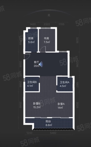 富悦江庭3室2厅2卫108㎡南北120万