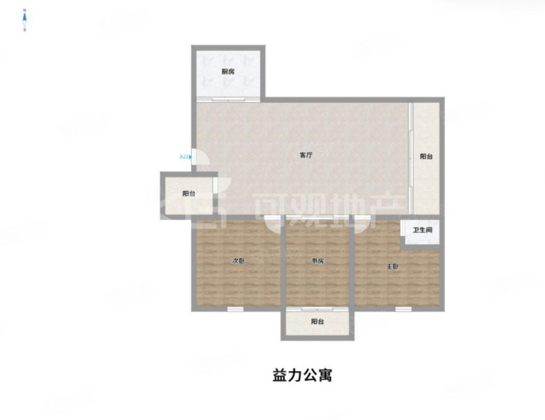 益力公寓3室2厅2卫121㎡东南249万