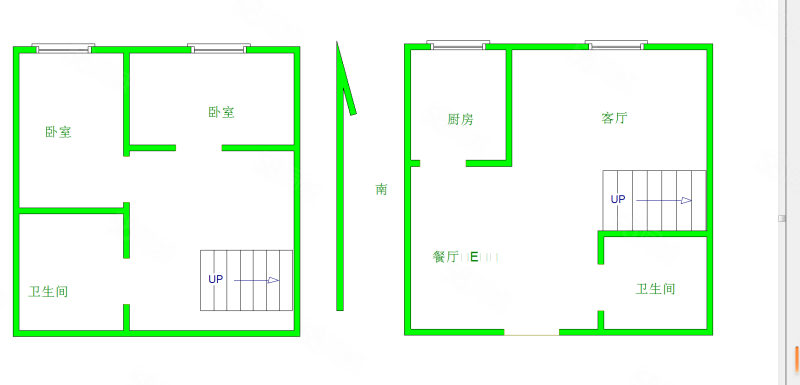 格林梦夏(一期)2室2厅2卫112.71㎡南北76万