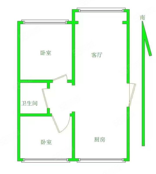 江东郡D区2室2厅1卫90㎡南北29.8万