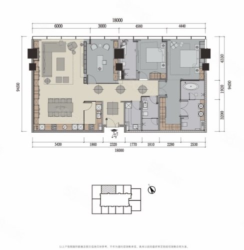 四川成都锦江春熙路春熙商汇广场南北方向3室2厅3卫96㎡总价103万