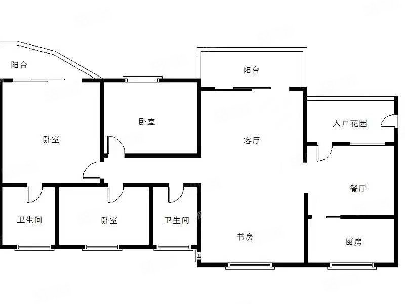 香溪美地4室2厅2卫133㎡南北54.5万